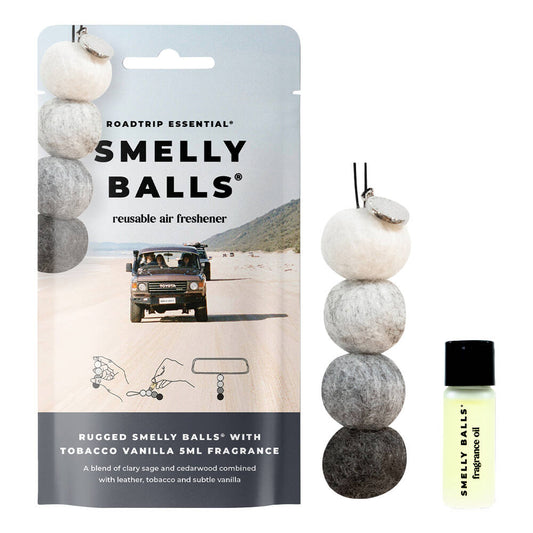 SMELLY BALLS Air Freshener Set - Rugged Vanilla Tobacco 5ml