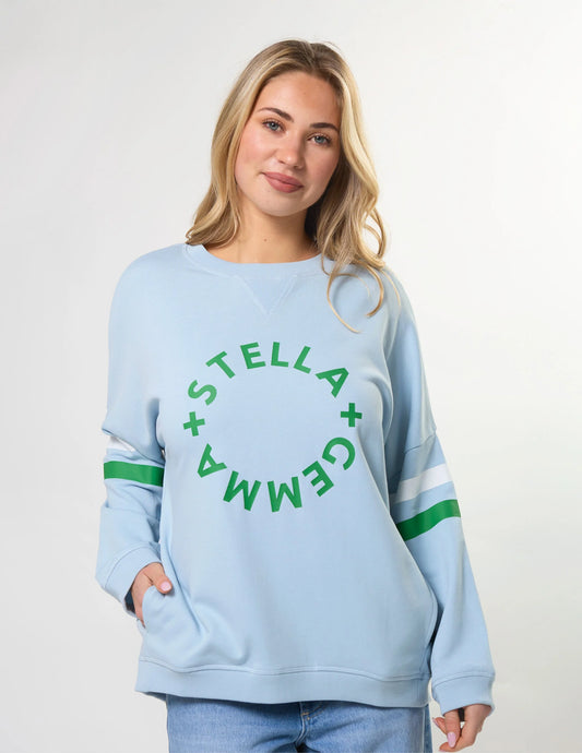 STELLA+GEMMA Newport Pocket Sweat - Sky Blue