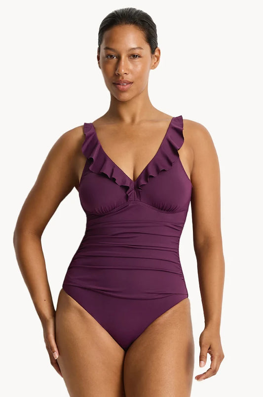 Sea Level Eco Essentials D/DD Cup Frill One Piece