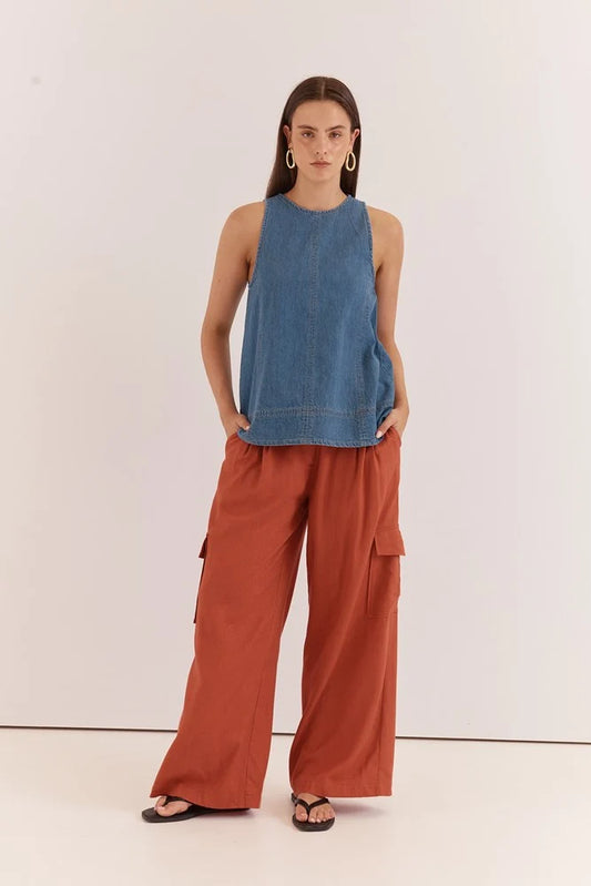 SASS Loretta Demin Tunic - Pale Blue Wash