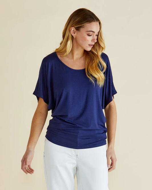 BETTY BASICS Maui Tee - Navy