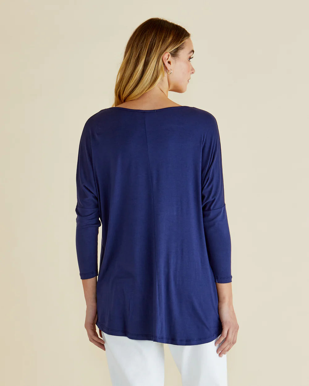 BETTY BASICS Milan 3/4 Sleeve Top - Navy