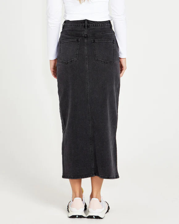 SASS Emerald Denim Maxi Skirt - 82 Wash