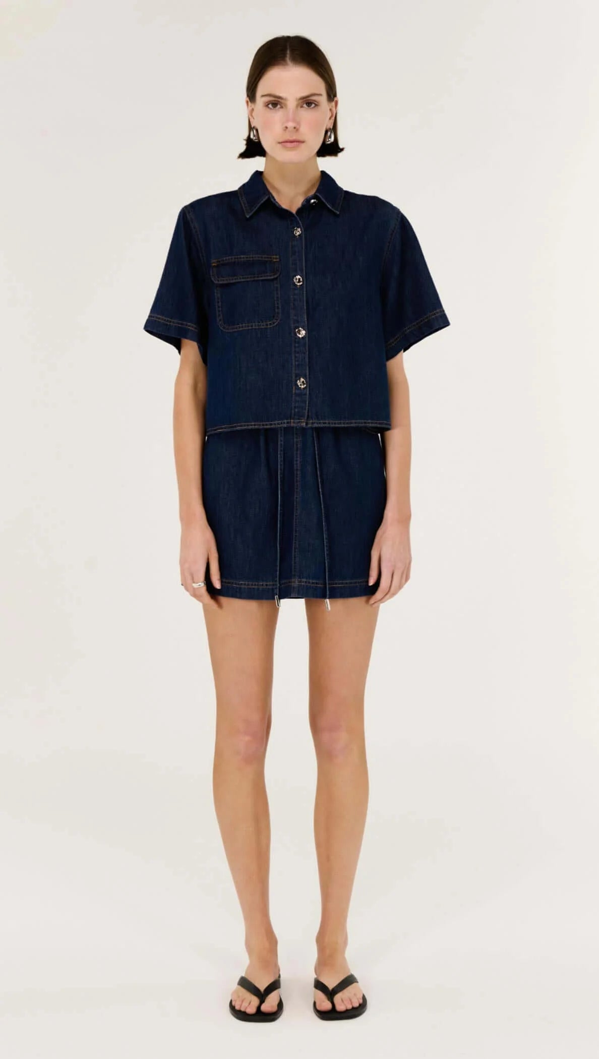 STAPLE THE LABEL Lea Demin Mini Skirt - Indigo