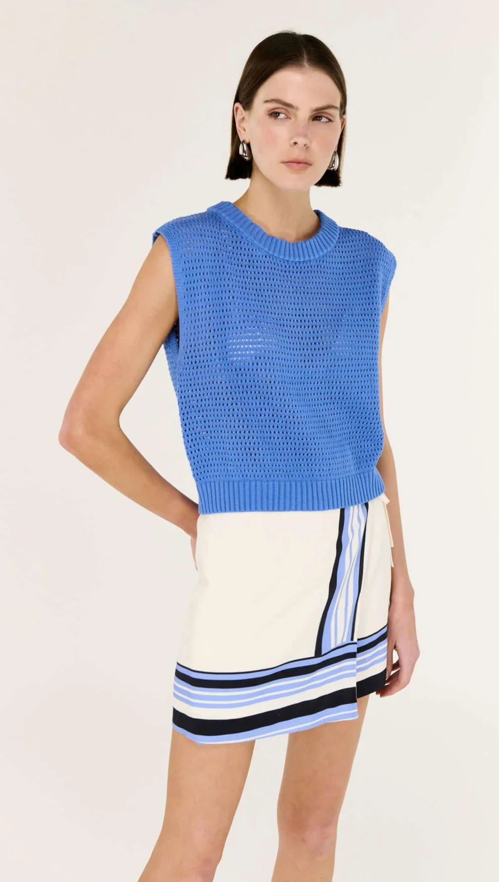 STAPLE THE LABEL Harlow Knit Tank - Cobalt