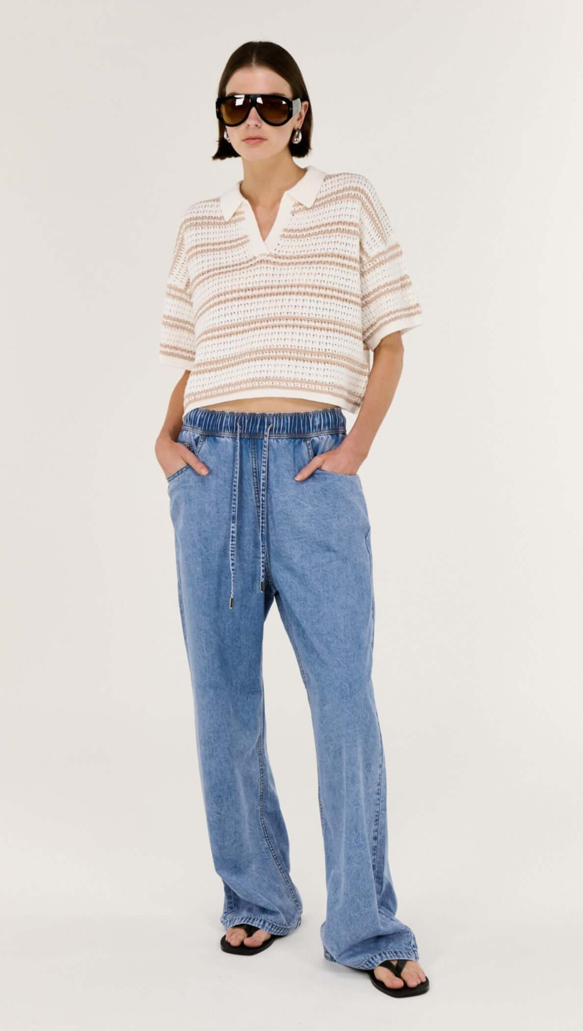 STAPLE THE LABEL Chambray Relaxed Pant - Light Demin