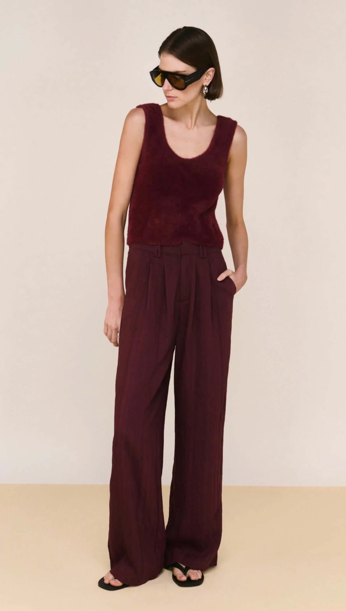 STAPLE THE LABEL Matteo Relaxed Pant - Shiraz
