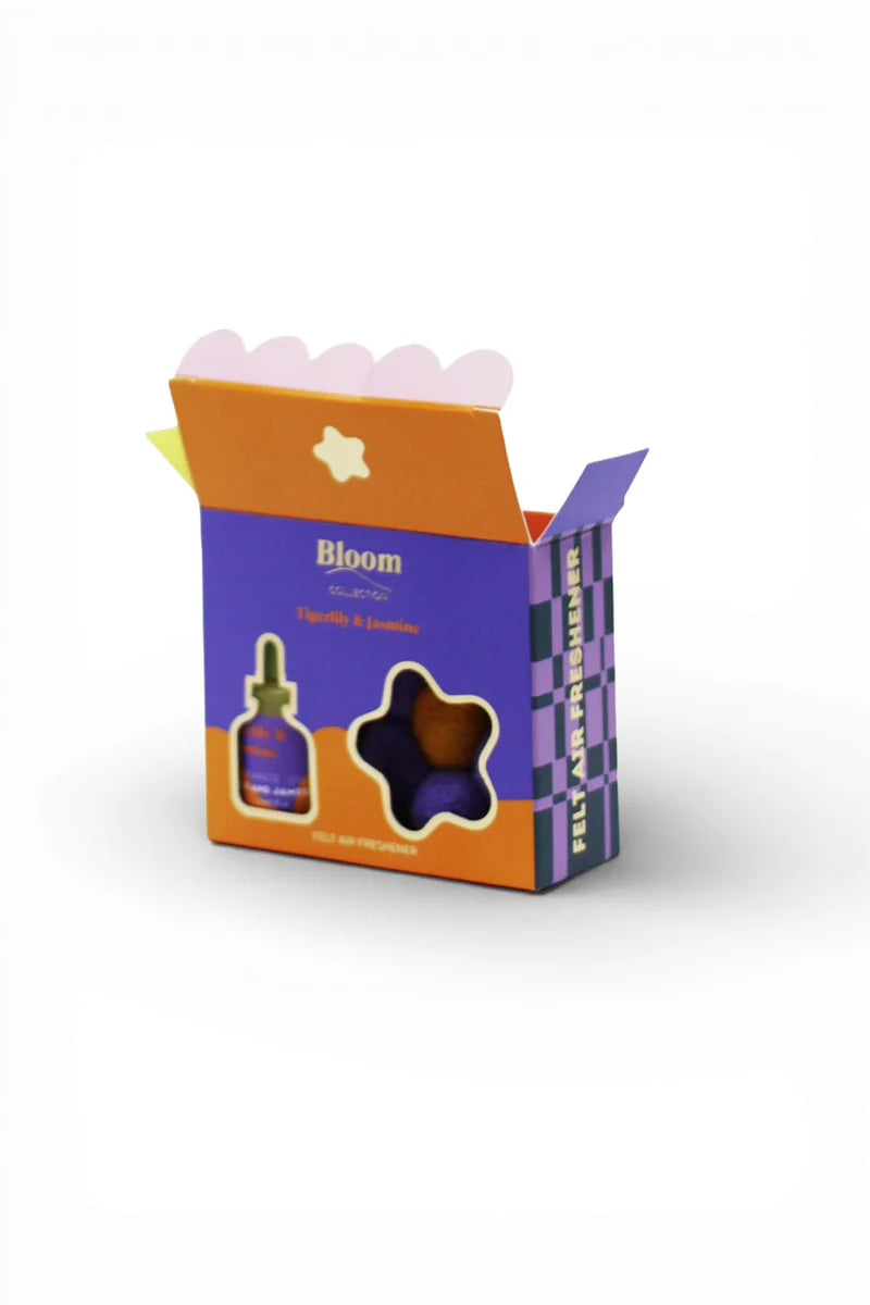 BLOOM Felt Air Freshner Set - Tigerlily & Jasmine