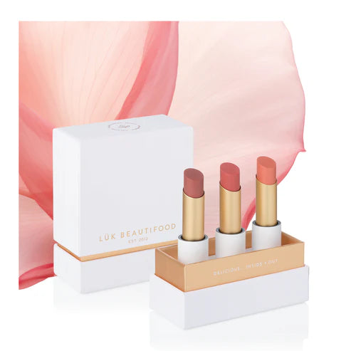 LUK BEAUTIFOOD - Lip Nourish Trio - Perfect Nudes