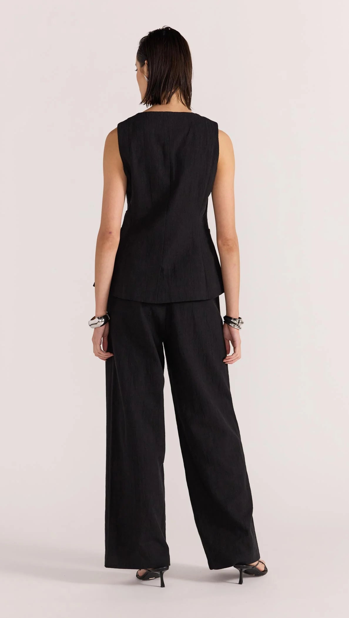 STAPLE THE LABEL Athena Linen Pants - Black