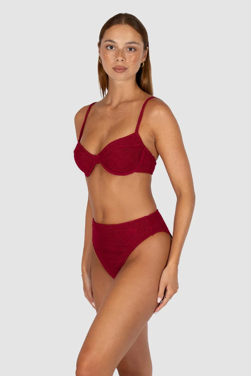 BAKU Ibiza B/C Cup Underwire Bikini Bra Top - Scarlet