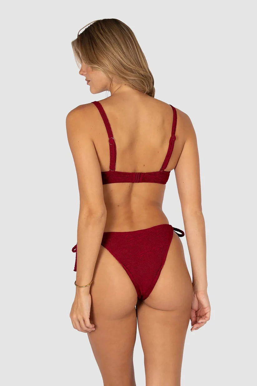 BAKU Ibiza Rio Tieside Bikini Bottom - Scarlet