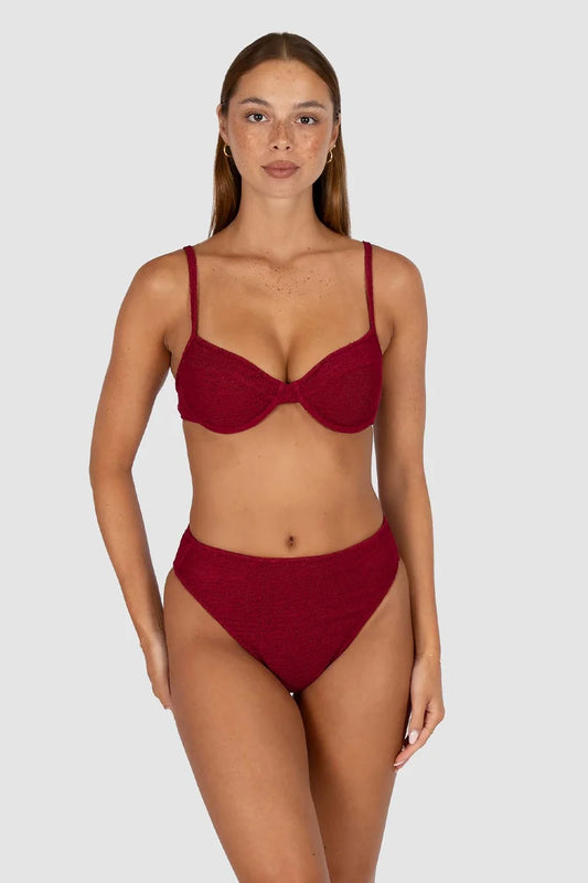 BAKU Ibiza B/C Cup Underwire Bikini Bra Top - Scarlet