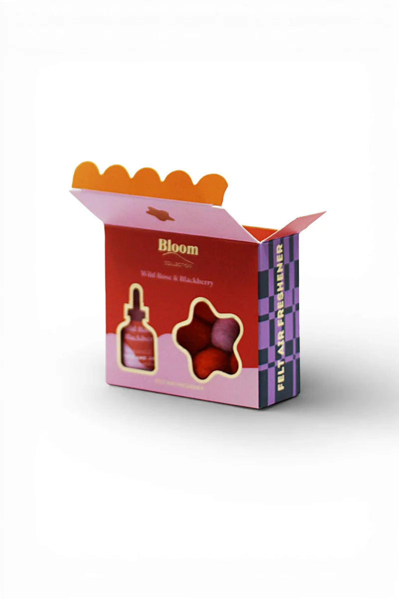 BLOOM Felt Air Freshner Set - Wild Rose & Blackberry