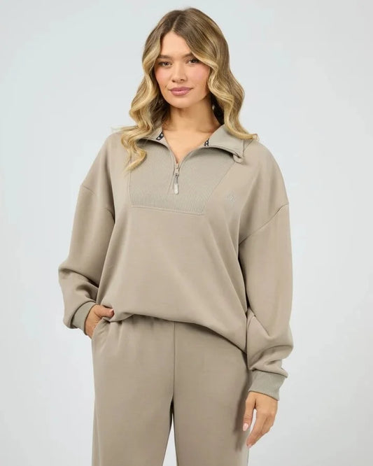 AAE ACTIVE Luxe Active 1/4 Zip - Stone