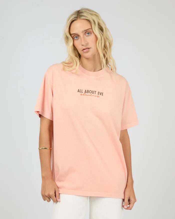 ALL ABOUT EVE Beach Club Relaxed Tee - Peach