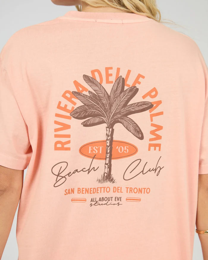 ALL ABOUT EVE Beach Club Relaxed Tee - Peach