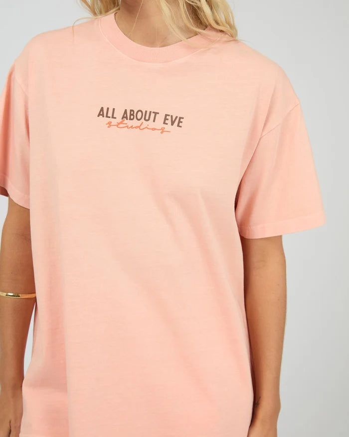ALL ABOUT EVE Beach Club Relaxed Tee - Peach