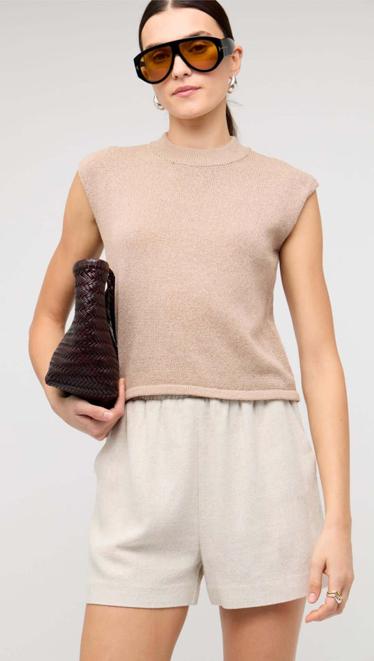 STAPLE THE LABEL Dune Knit Tank - Latte