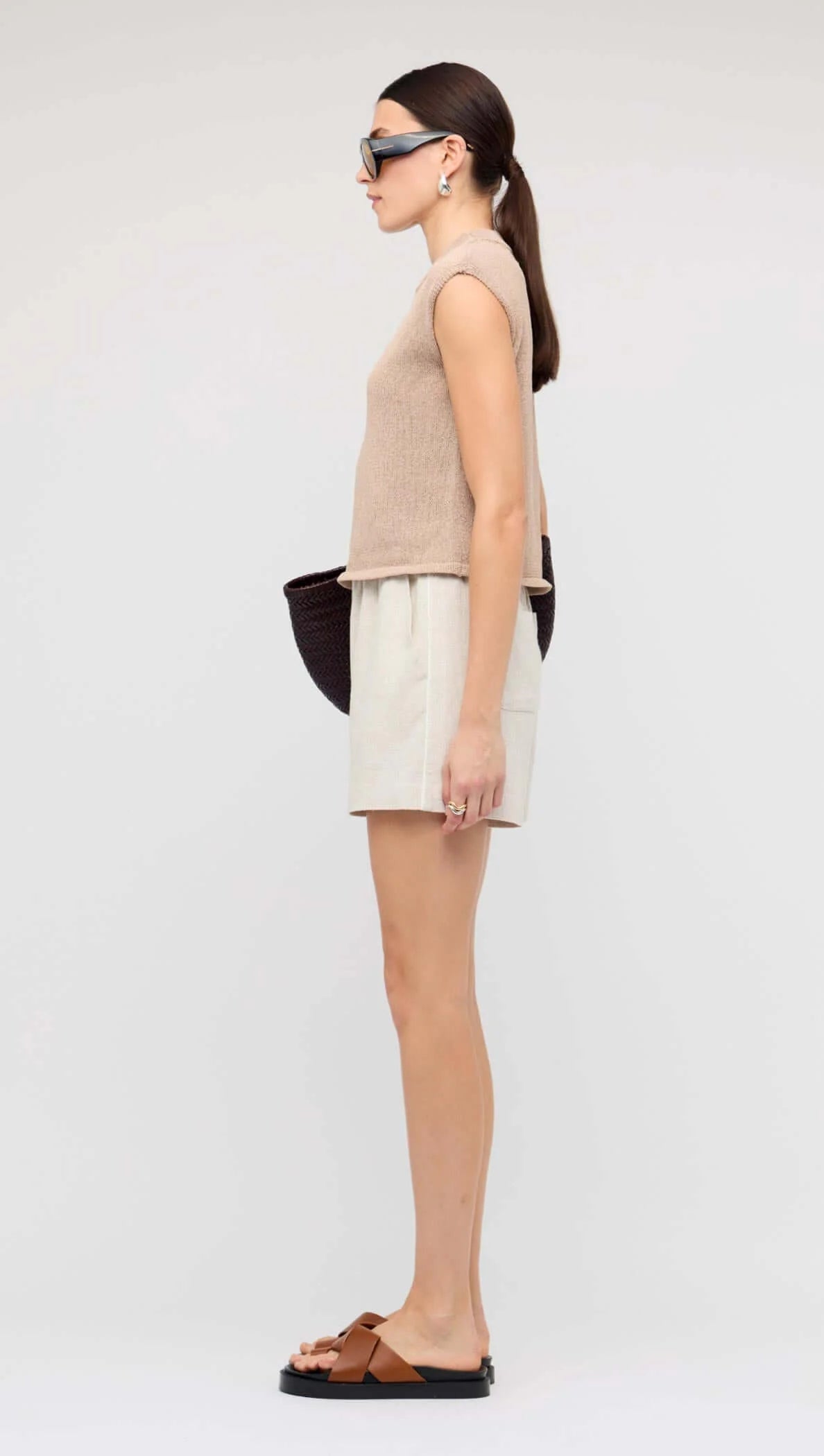 STAPLE THE LABEL Dune Knit Tank - Latte