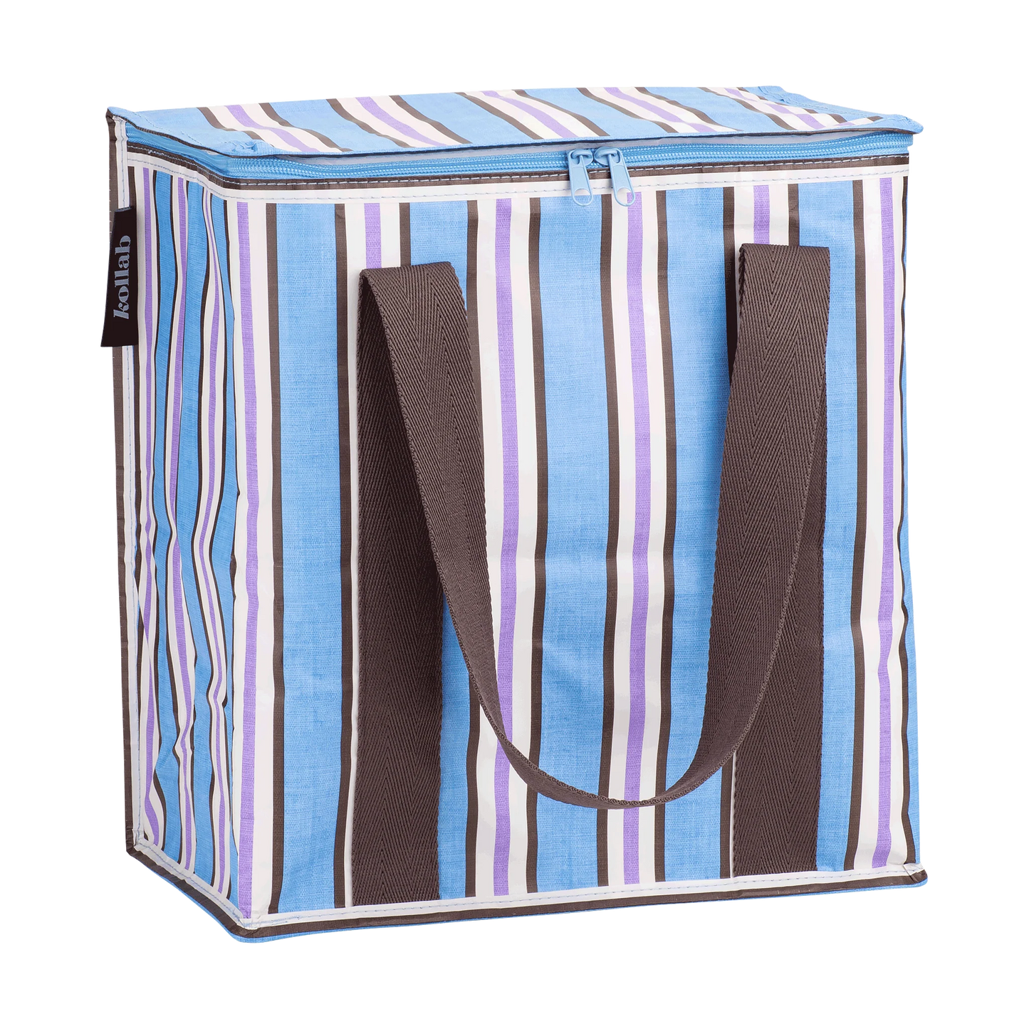 KOLLAB COOLER BAG - Choc Blue Stripe