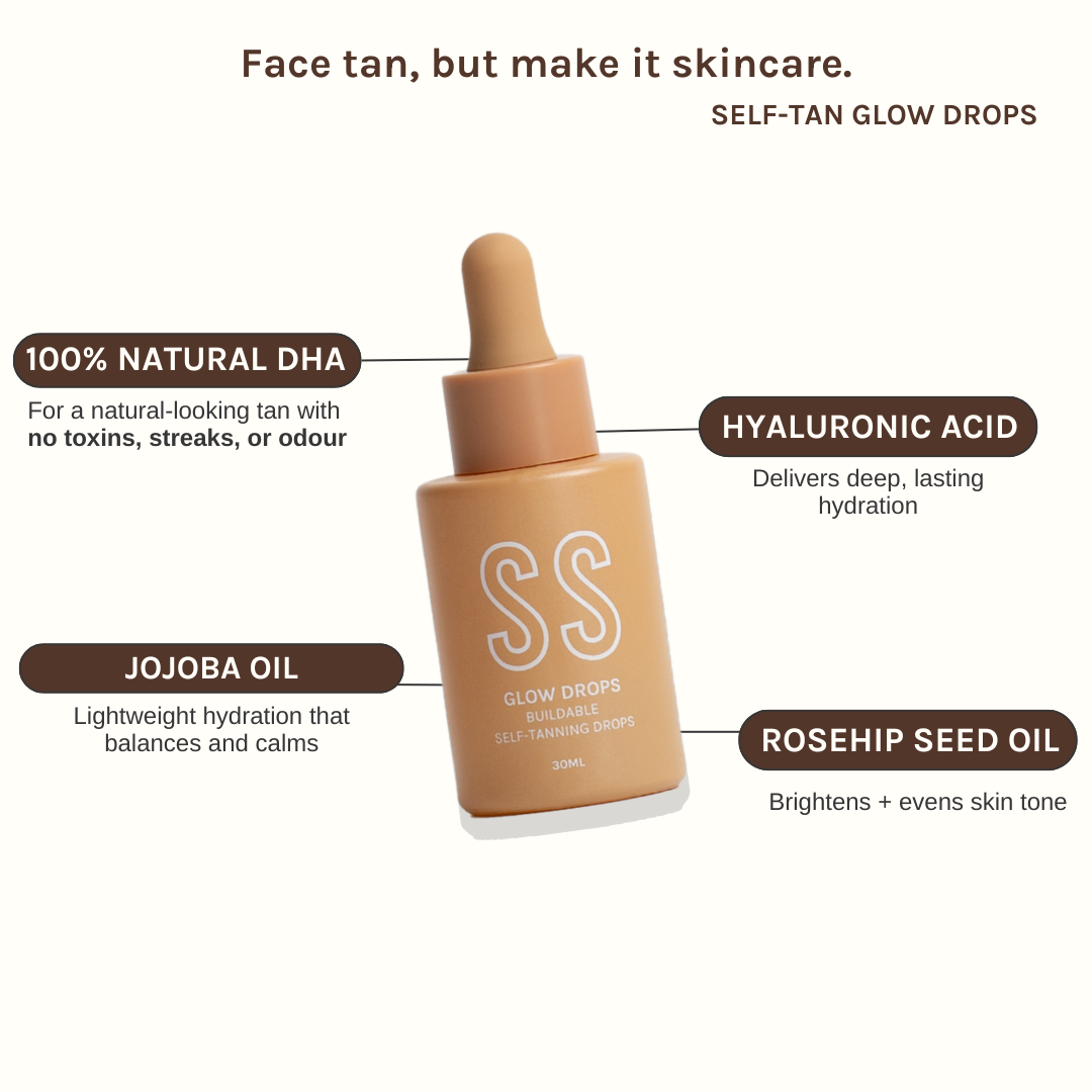 Glow Drops |
Skincare-Infused Face Tan | BEST SELLER