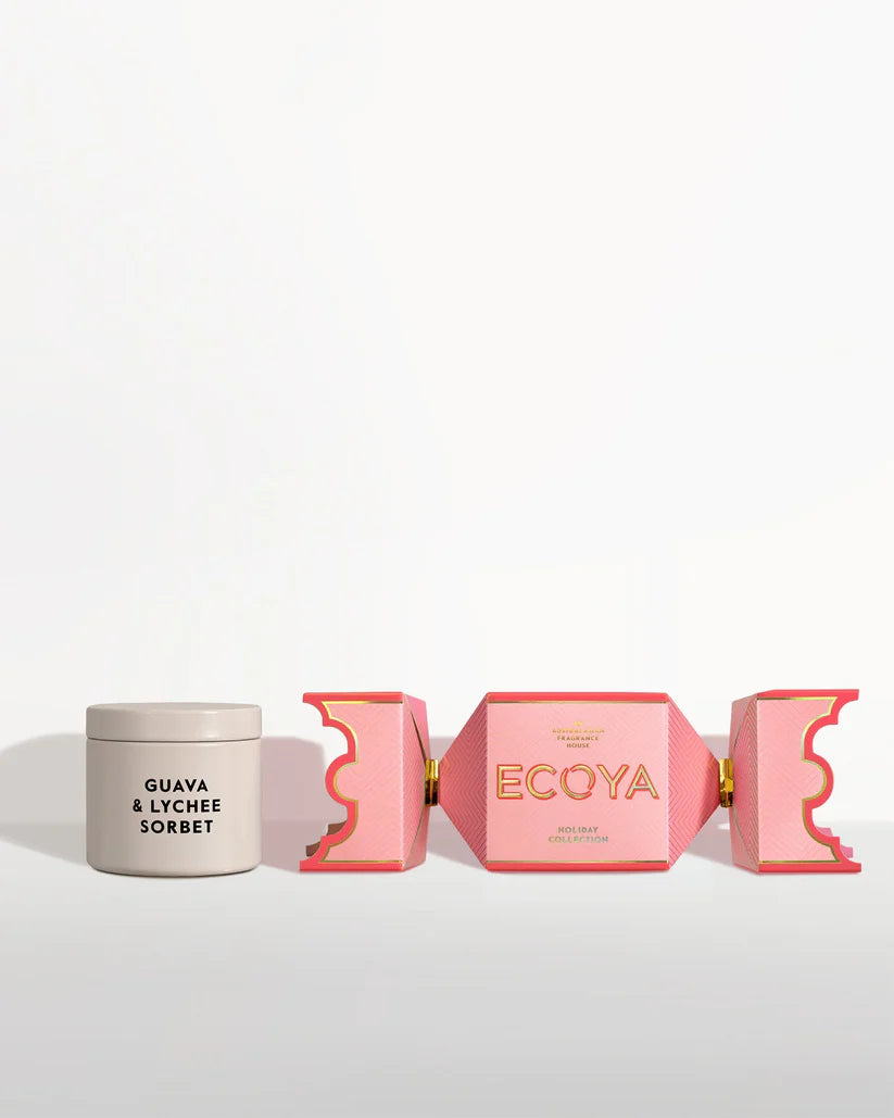 ECOYA TIN CANDLE BON BON - GUAVA & LYCHEE