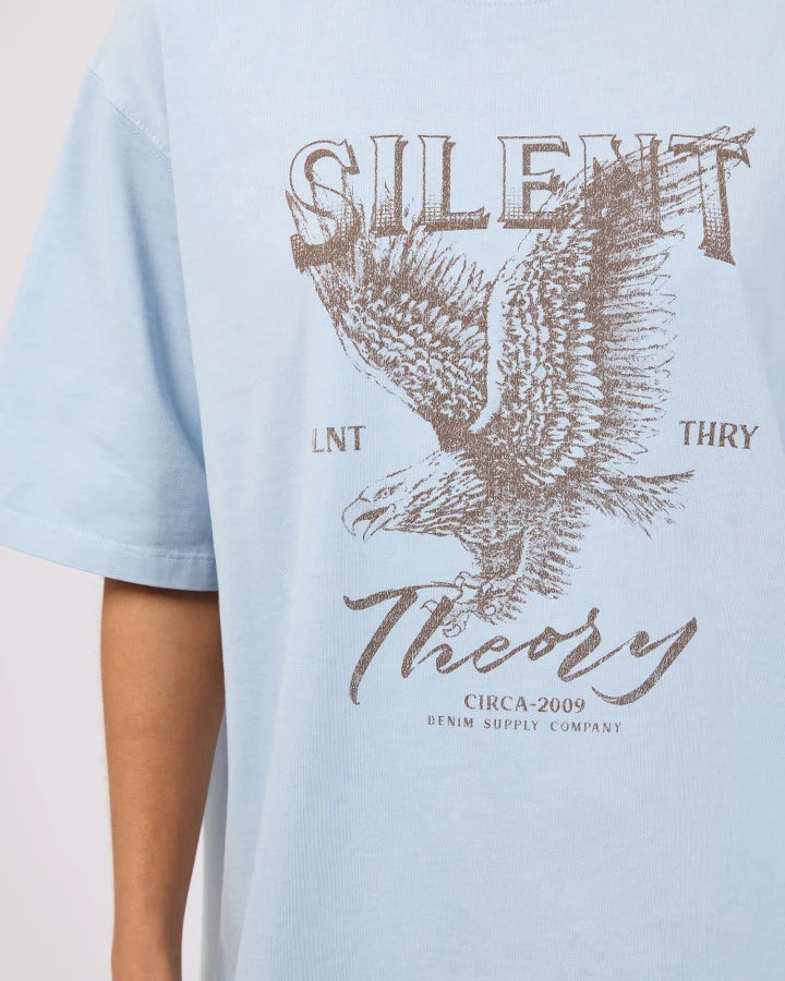 SILENT THEORY Fundamental Oversized Tee - Light Blue