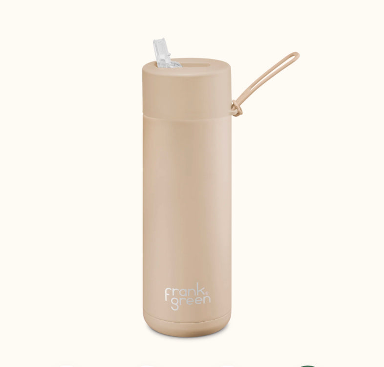 LIMITED EDITION FRANK GREEN CERAMIC REUSABLE BOTTLE (595ML) - SOFT STONE
