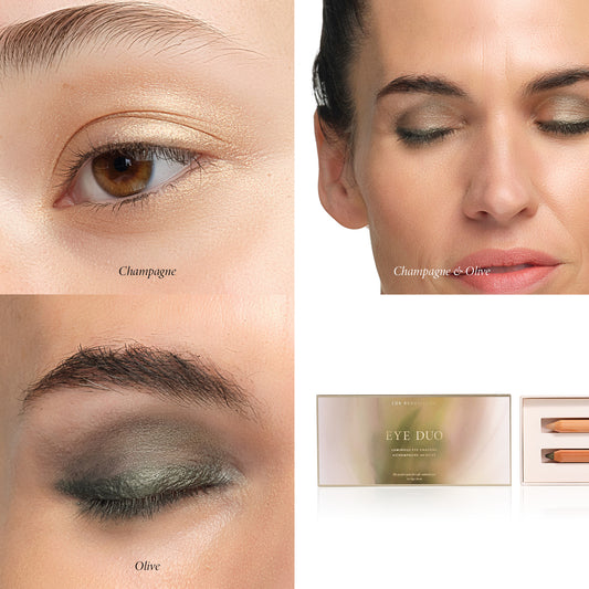LUK BEAUTIFOOD Luminous Eye Duo Gift Set - Champagne & Olive