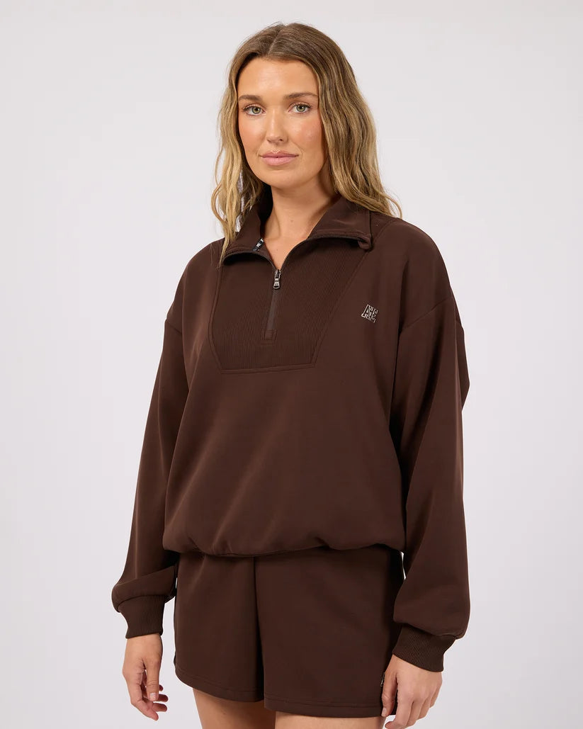 AAE ACTIVE Luxe Active 1/4 Zip - Brown
