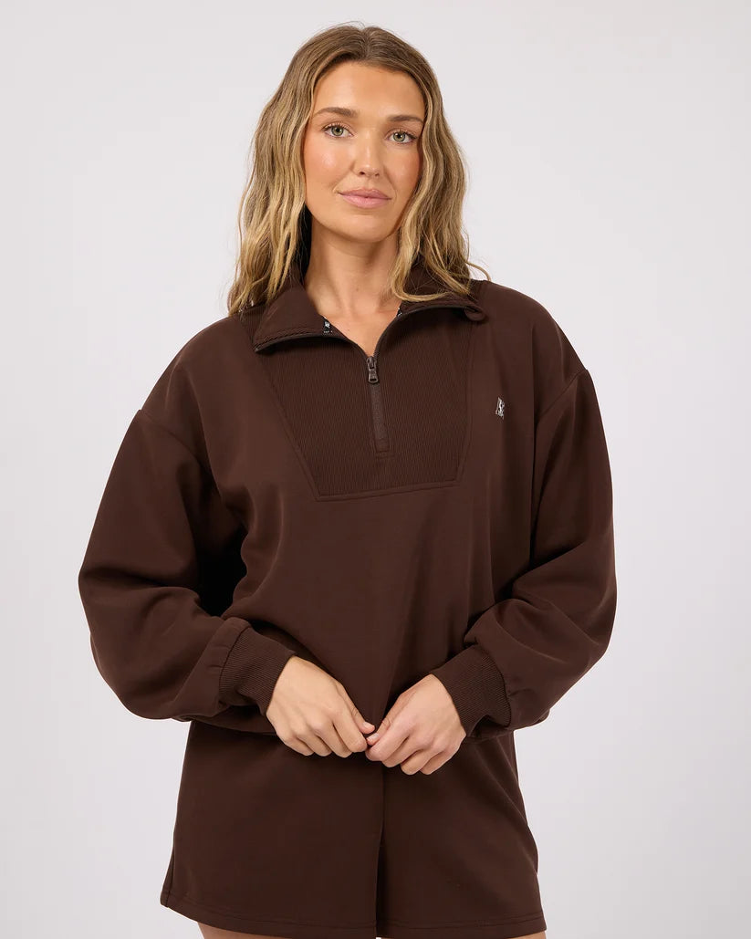 AAE ACTIVE Luxe Active 1/4 Zip - Brown