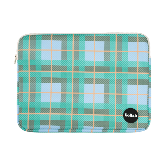 KOLLAB Laptop Bag - Ocean Check