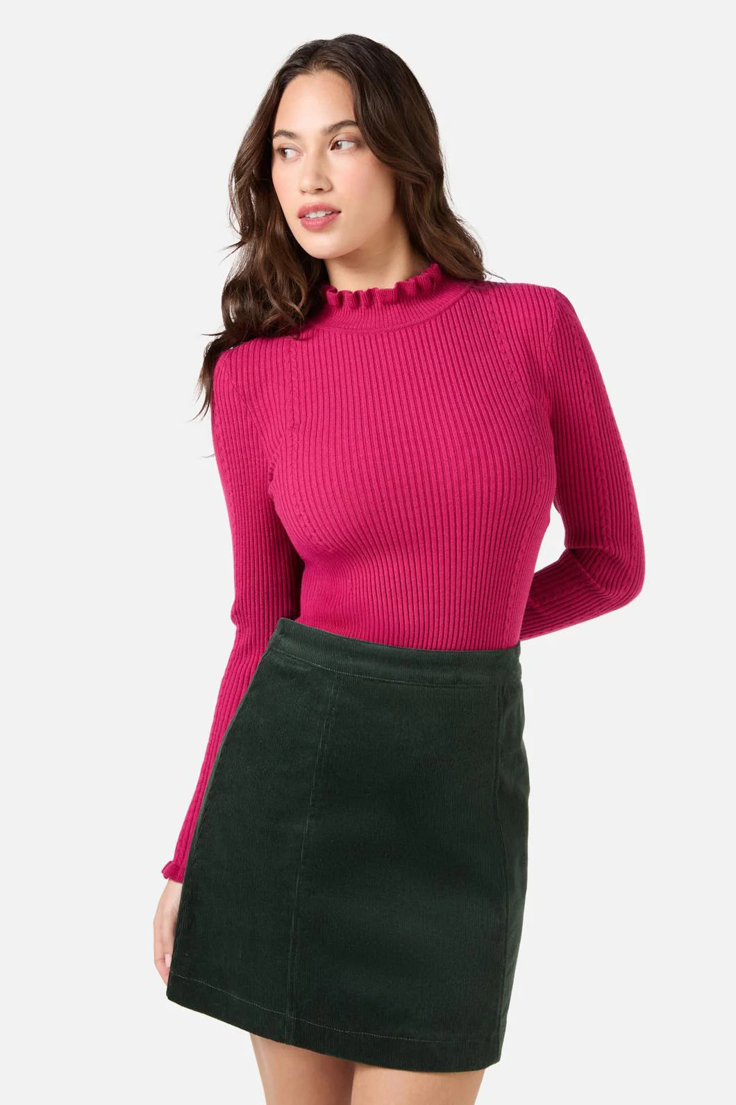 PRINCESS HIGHWAY Odessa Long Sleeve Knit Top - Berry