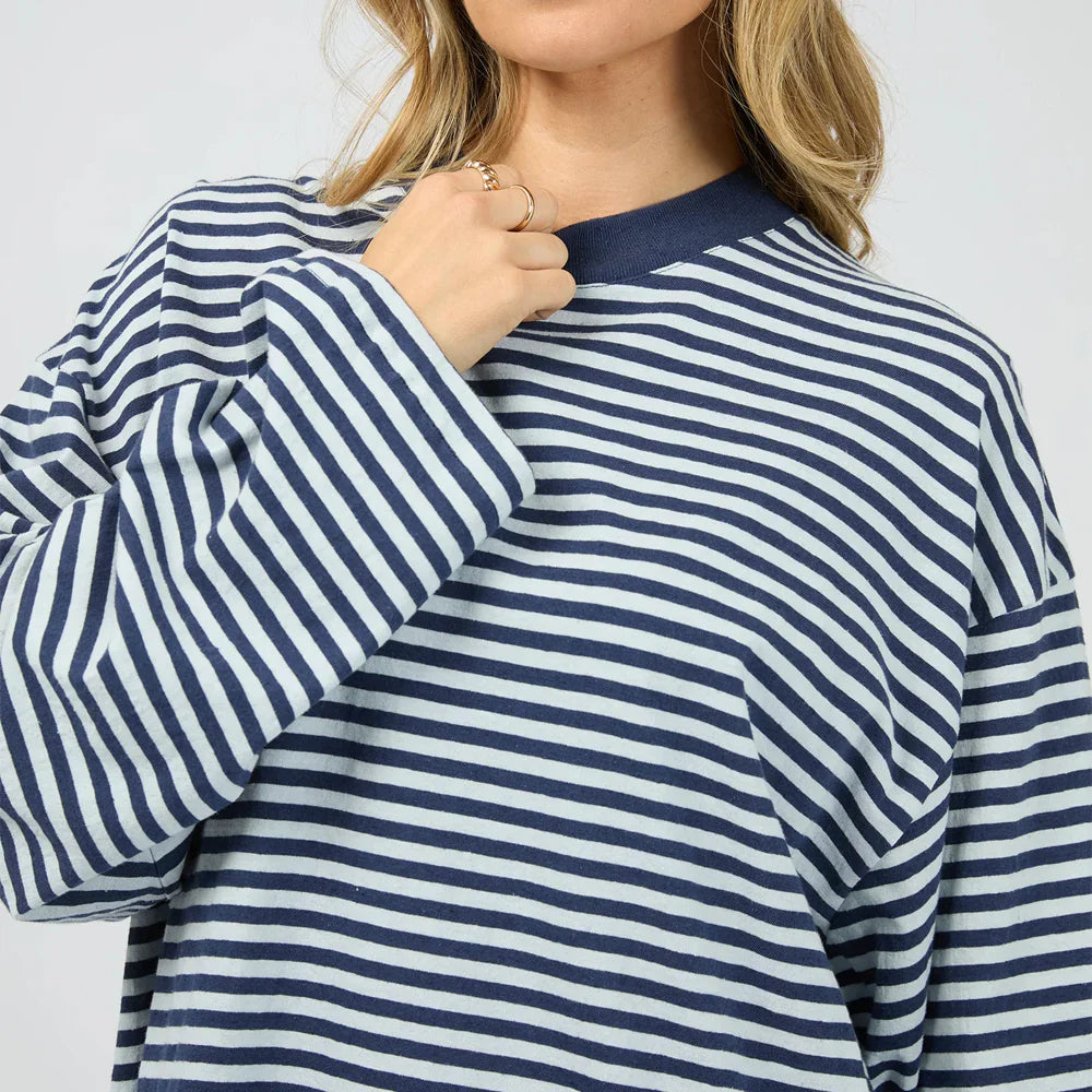 ALL ABOUT EVE Paloma Long Sleeve Stripe Tee - Nautical