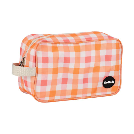 KOLLAB TRAVEL BAG - Watermelon Peach Check