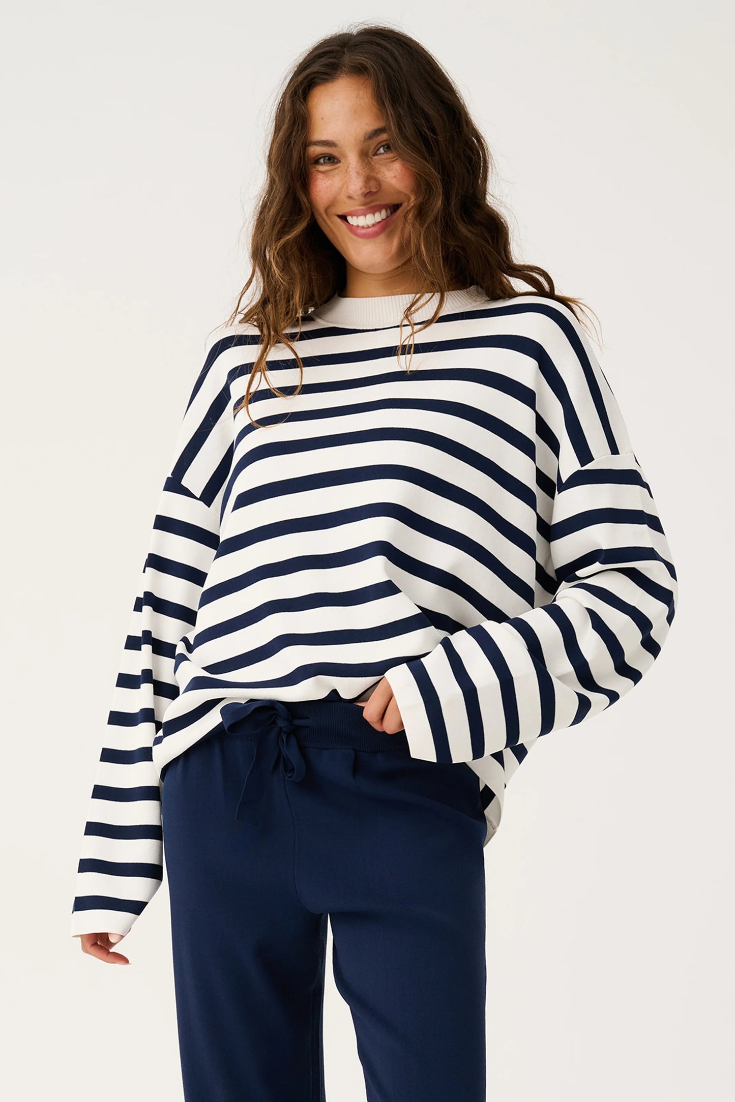 CARTEL & WILLOW Rae Knit - Navy Stripe
