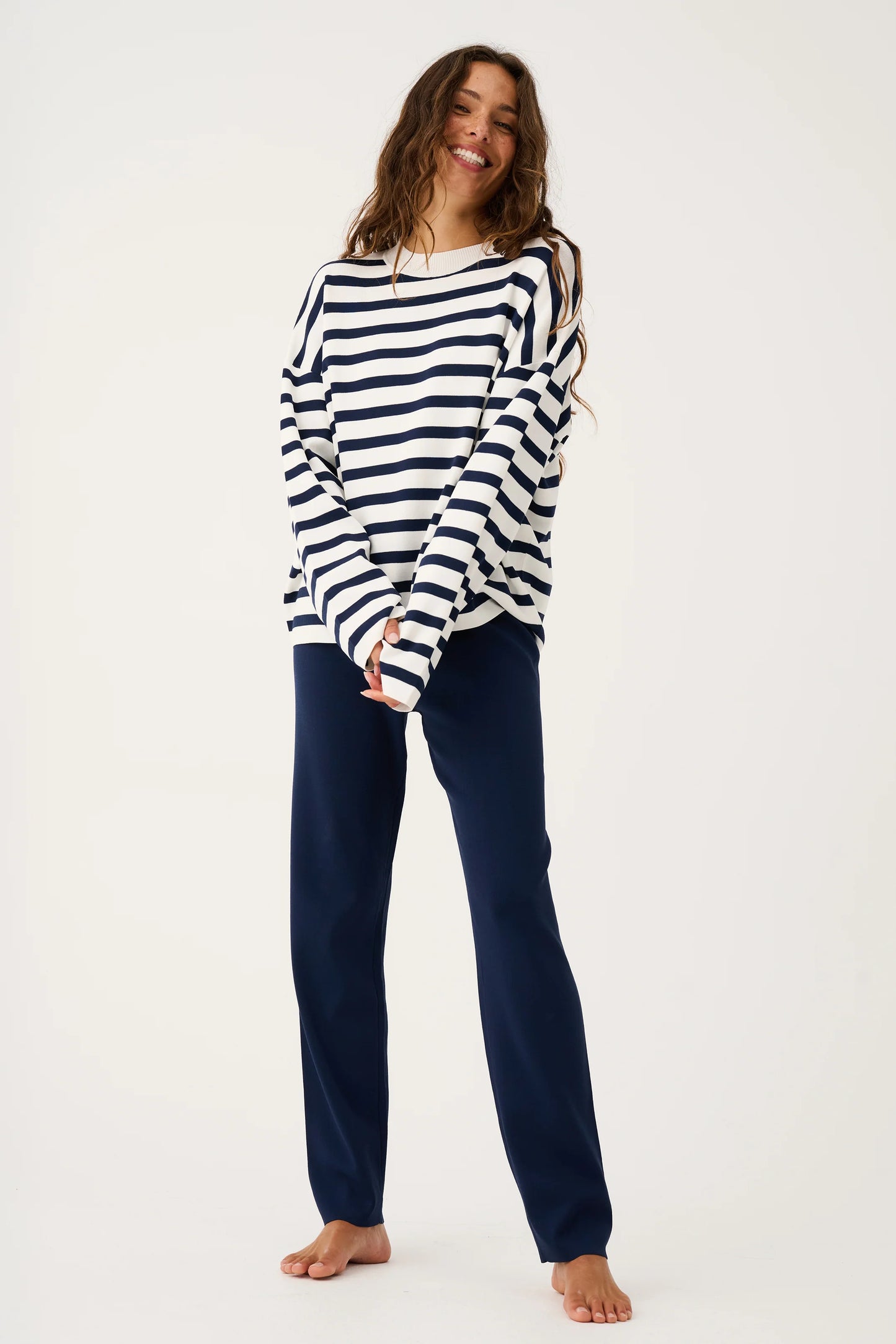 CARTEL & WILLOW Rae Knit - Navy Stripe