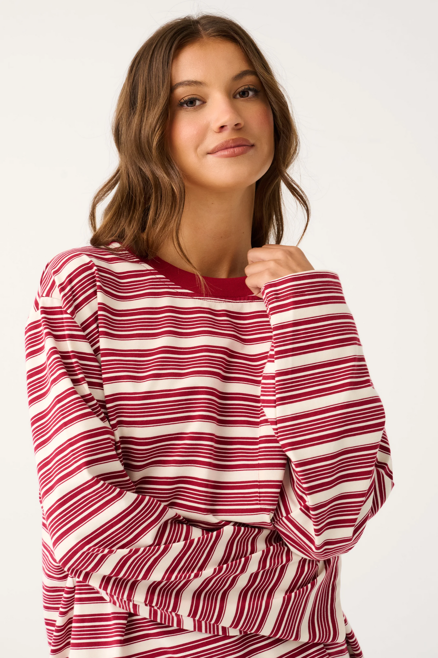 CARTEL & WILLOW Harley L/S - Mulberry Stripe