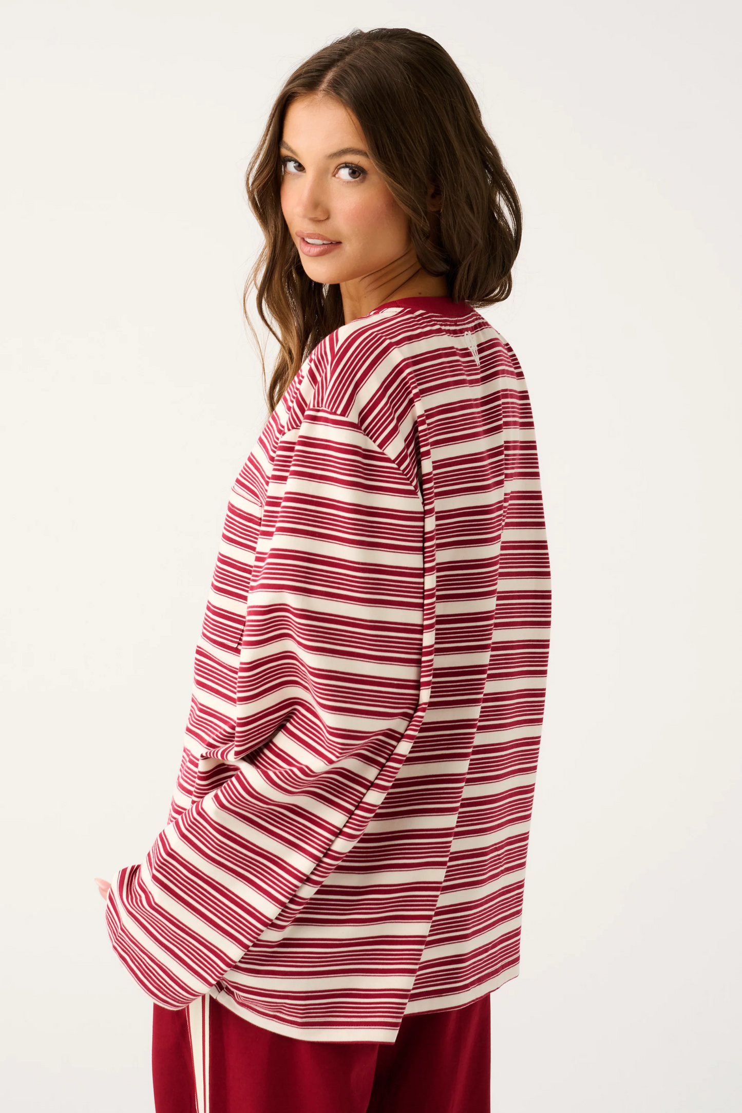 CARTEL & WILLOW Harley L/S - Mulberry Stripe