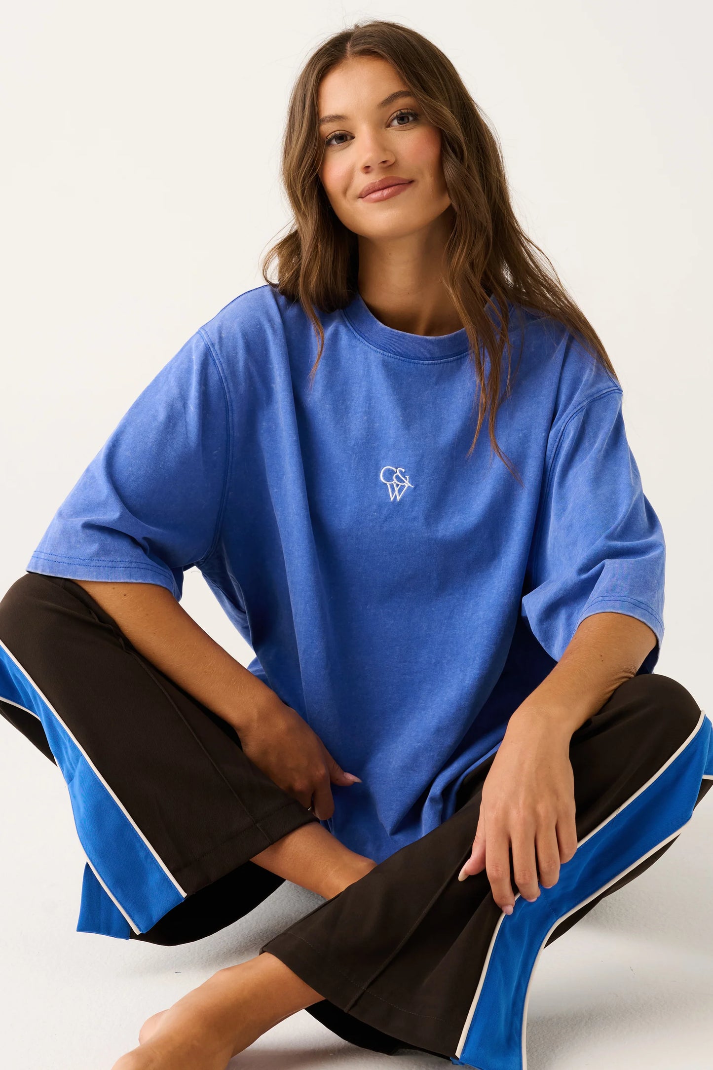 CARTEL & WILLOW Jeana Tee - Cobalt