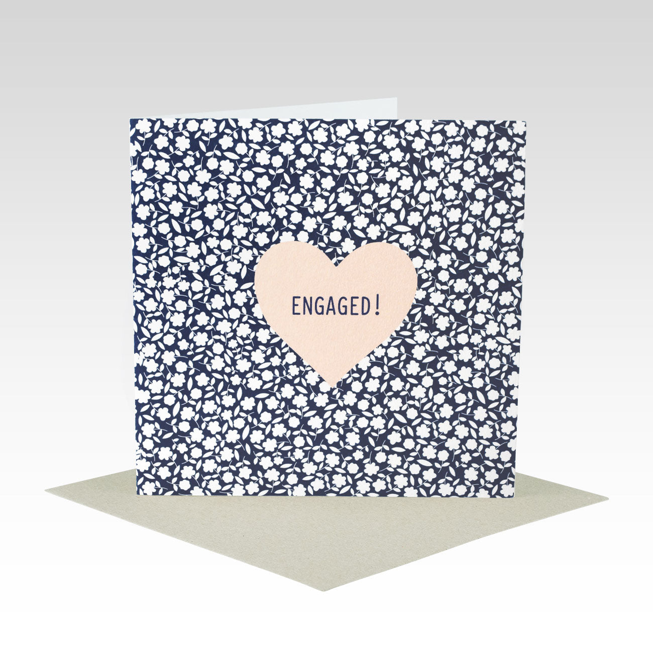 ENGAGED PINK HEART CARD