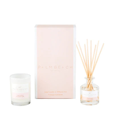 VINTAGE GARDENIA MINI CANDLE & DIFFUSER GIFT PACK