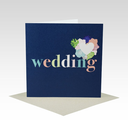 BOLD FLORAL WEDDING CARD