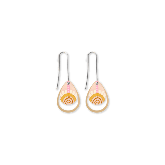 NATALIE BY NATALIE JADE LAYERED ICONIC OUTLINE LONG DROP EARRINGS