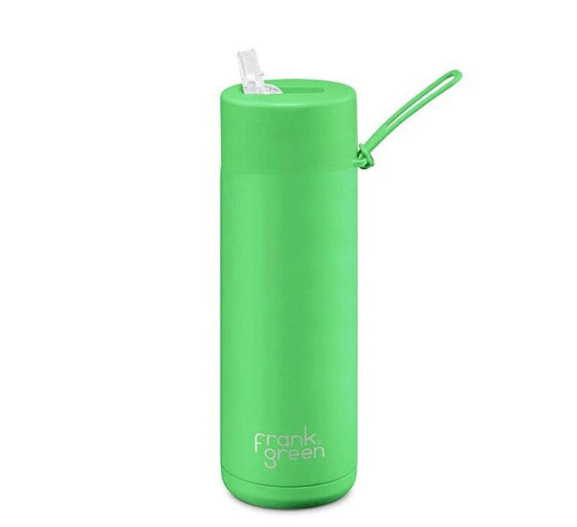 CERAMIC REUSABLE BOTTLE (595ML) - NEON GREEN