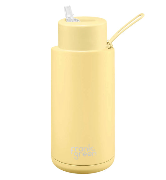 CERAMIC REUSABLE BOTTLE (1L) - BUTTERMILK