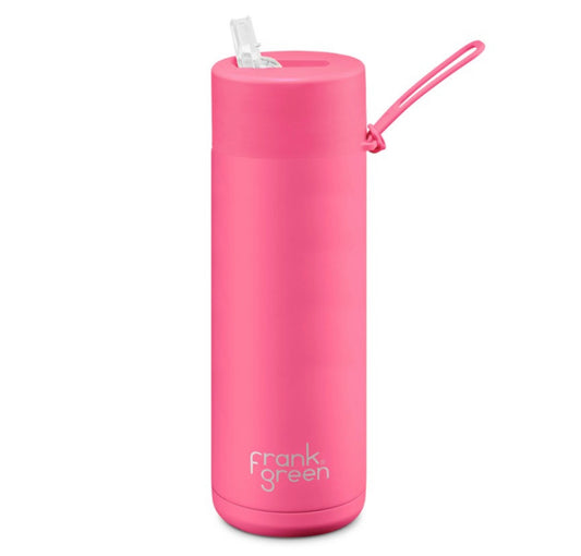 CERAMIC REUSABLE BOTTLE (595ML) - NEON PINK