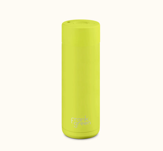 CERAMIC REUSABLE BOTTLE (595ML) - NEON YELLOW